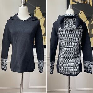Aspen Ski Hoodie Sweater Charcoal Grey XS